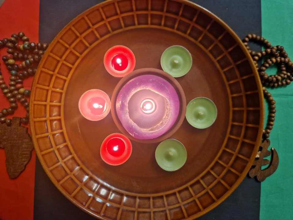 Tea Candle Kinara. Kwanzaa 2022-2023